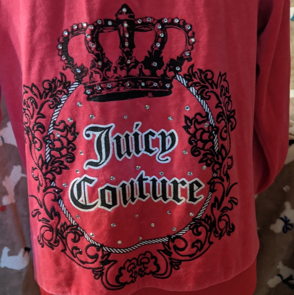 Velour juicy couture Zip up hoodie